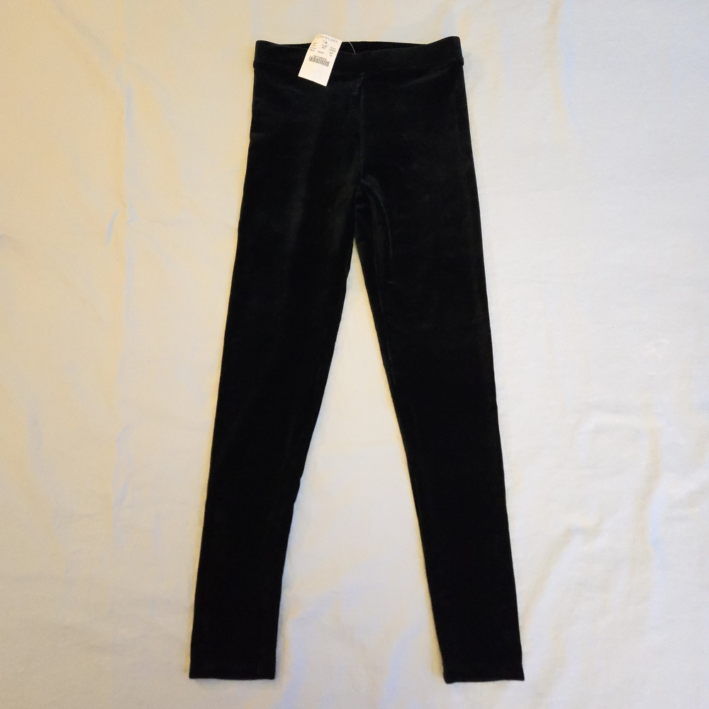 Crewcuts J. Crew Girls Black Velvet Stretch Everyday Leggings EB3